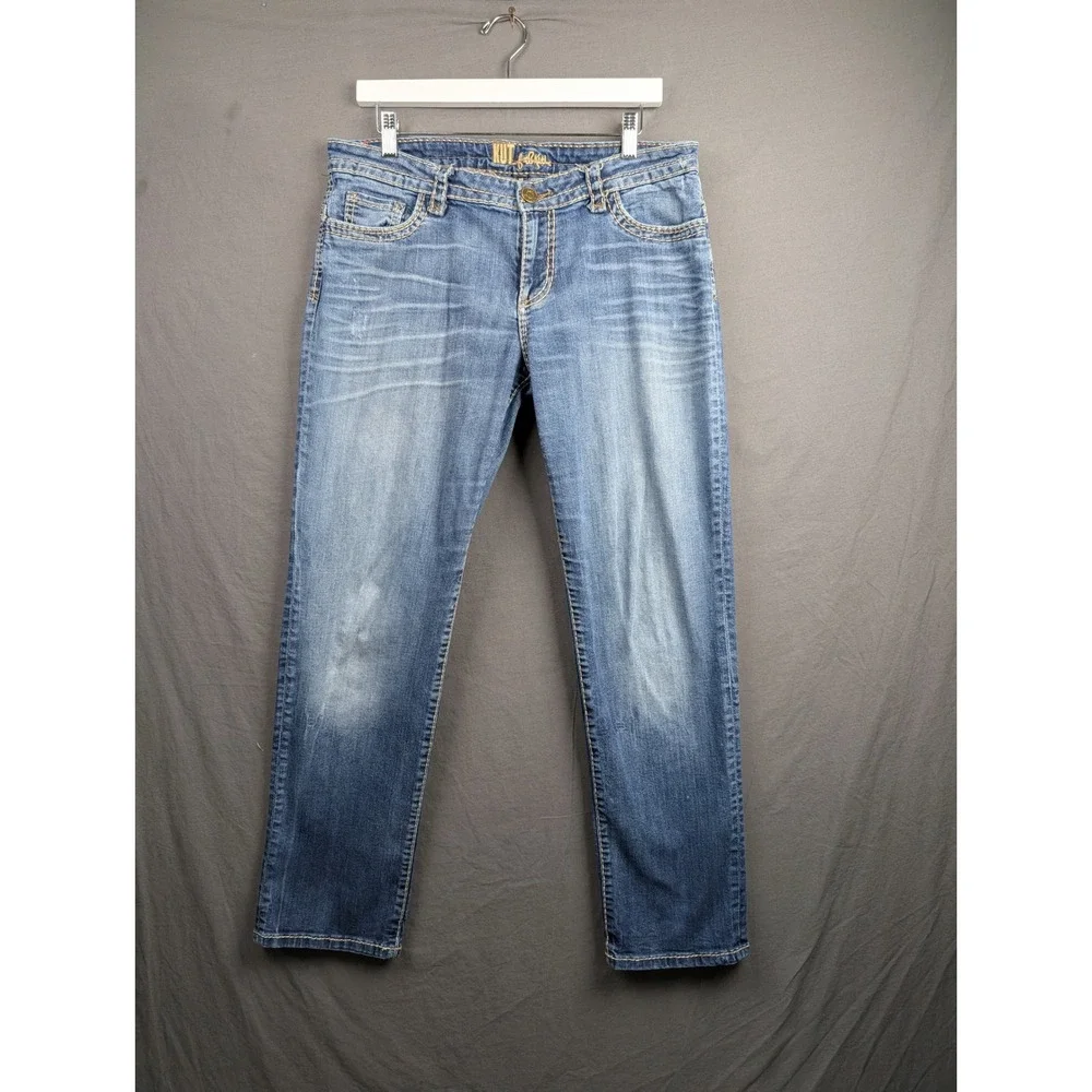 KUT‎ from the Kloth Women Blue Straight Leg Denim Jeans Size 10